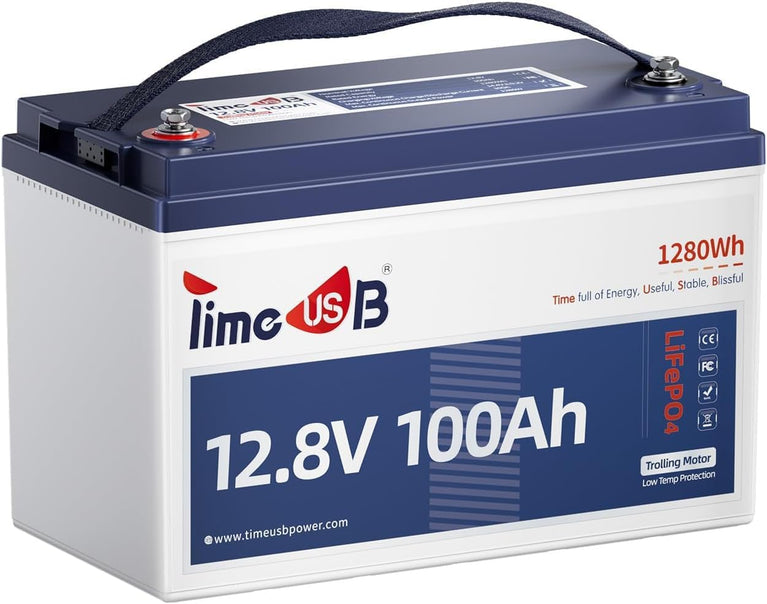 Time usb LiFePO4 Batterij 12V 200Ah PLUS Lithium Accu