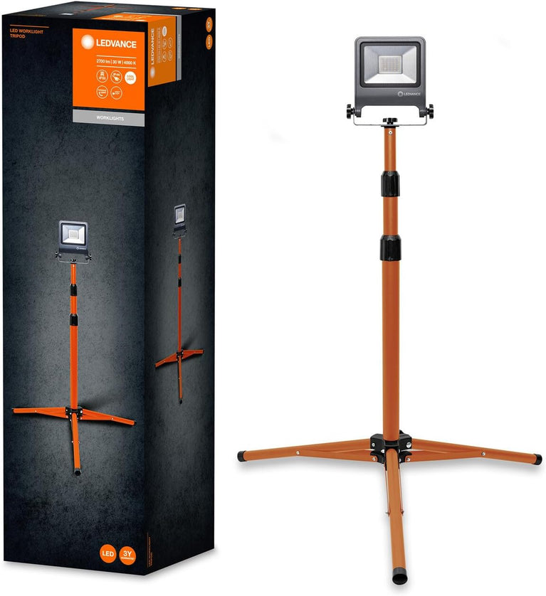 LEDVANCE Worklight armatuur LED: voor verdieping, WORKLIGHTS - TRIPOD / 100 W, 220…240 V, stralingshoek: 120, Koel wit, 4000 K, body materiaal: aluminum/steel, IP65