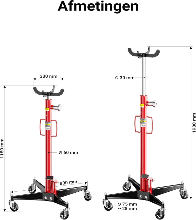 Mobiele versnellingsbak krik  500kg