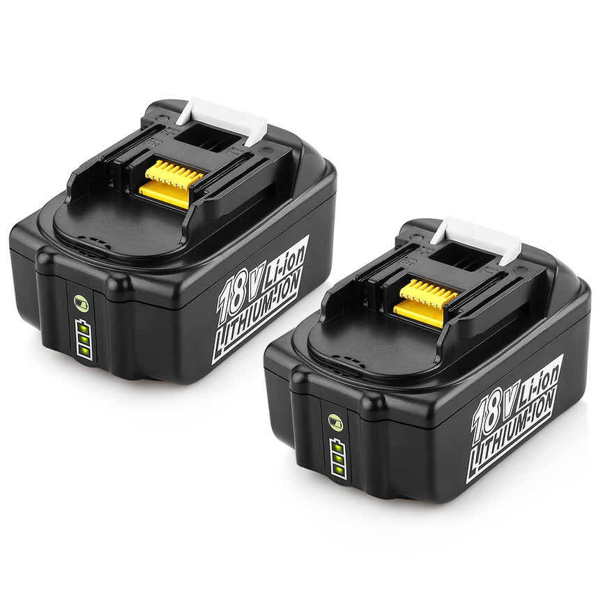 Energup 2 stuks 5,5Ah 18V Li-ion Reservebatterijen voor Makita BL1850 BL1860B BL1860 BL1850B BL1840B BL1840 BL1830B 194205-3 194309-1 194204-5 196399-0 gereedschap Batterijen