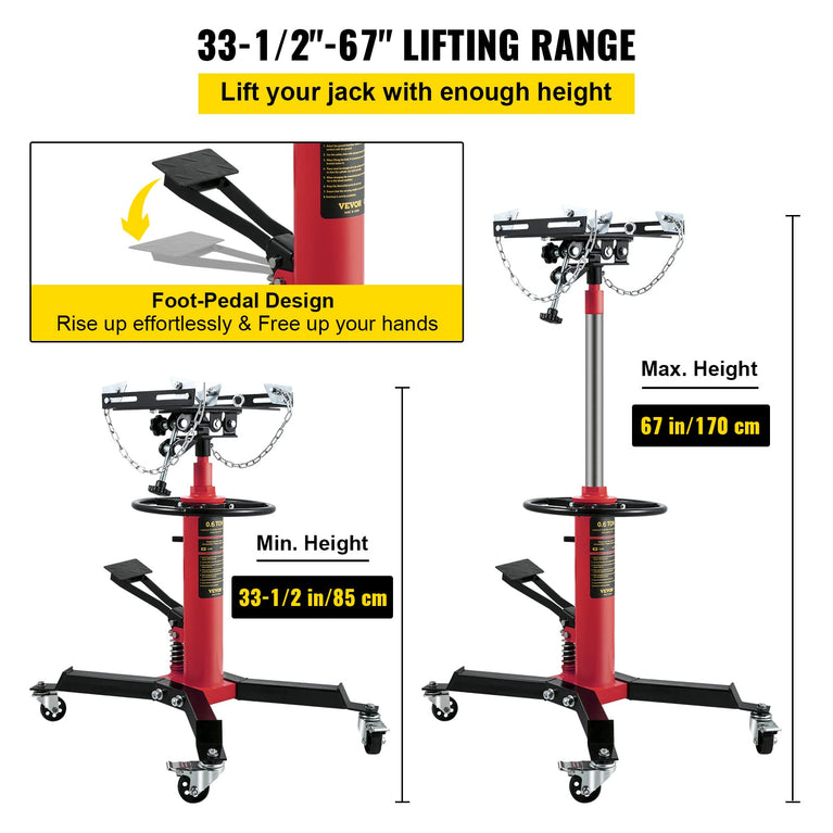 Versnellingsbak lift 750 kg 85-170 cm