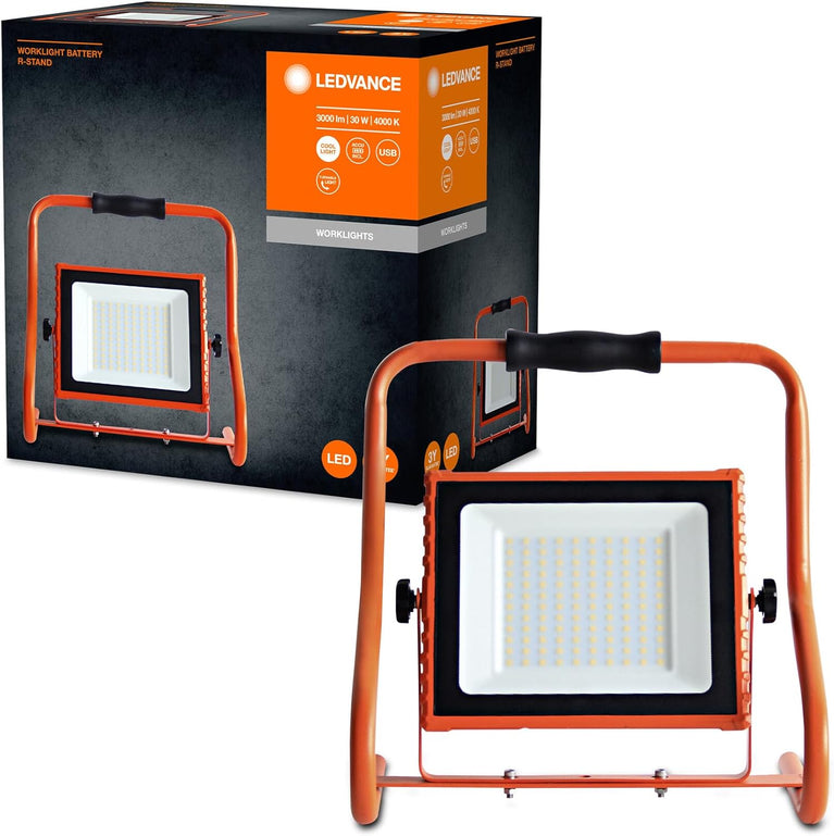 LEDVANCE Worklight armatuur LED: voor verdieping, WORKLIGHTS - TRIPOD / 100 W, 220…240 V, stralingshoek: 120, Koel wit, 4000 K, body materiaal: aluminum/steel, IP65