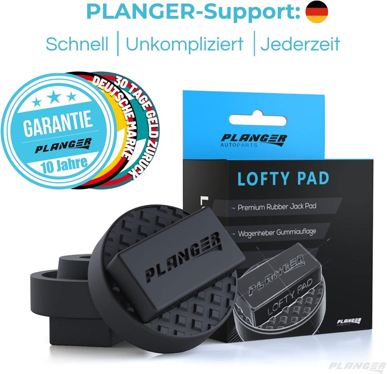 PLANGER Jack rubberen pad (ALLE MATEN) Power Pad - voor rangeerkrikken - Beschermt uw auto en SUV