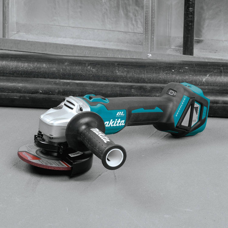 Makita DGA511Z Haakse Slijper, 18 V (Zonder Accu, Zonder Oplader), Turkoois