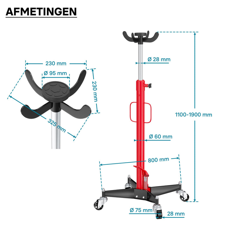 Mobiele versnellingsbak krik  500kg