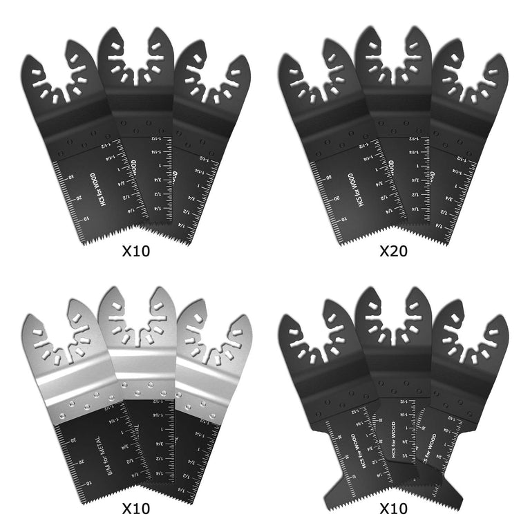 Zaagbladenset, oscillerende accessoires, Quick Release Multi Tool, zagen multitool, elektrisch gereedschap, zaagblad voor Fine Multimaster, Bosch, Makita (50 stuks)