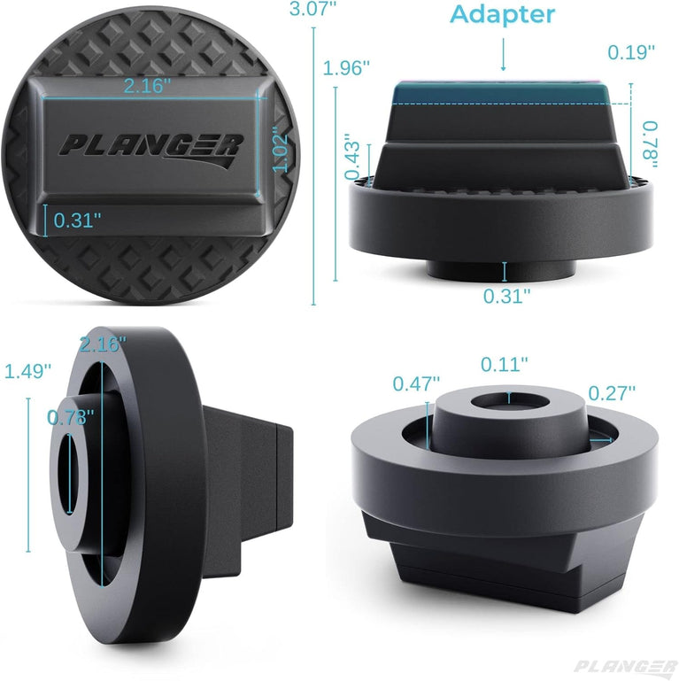 PLANGER Jack rubberen pad (ALLE MATEN) Power Pad - voor rangeerkrikken - Beschermt uw auto en SUV