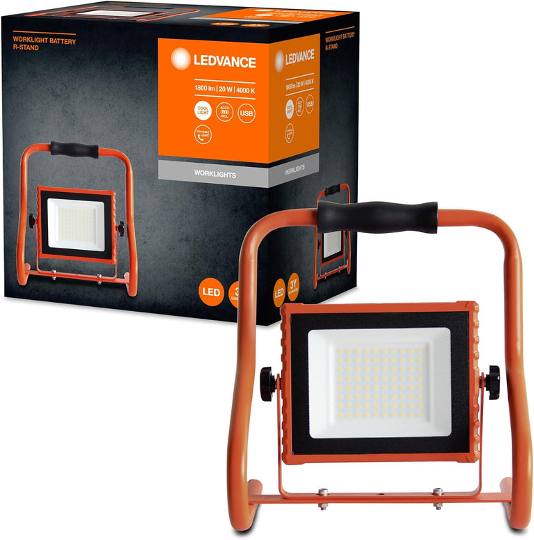 LEDVANCE Worklight armatuur LED: voor verdieping, WORKLIGHTS - TRIPOD / 100 W, 220…240 V, stralingshoek: 120, Koel wit, 4000 K, body materiaal: aluminum/steel, IP65