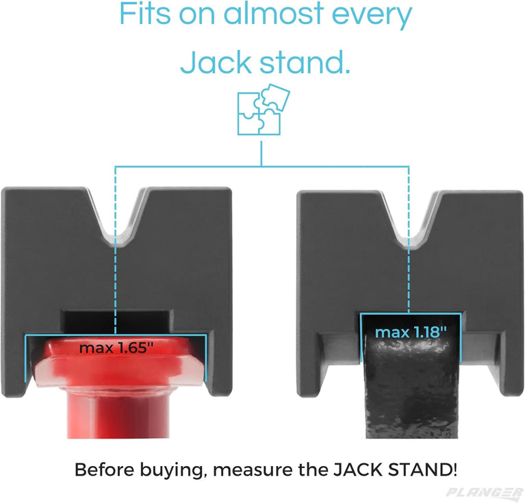 PLANGER Jack rubberen pad (ALLE MATEN) Power Pad - voor rangeerkrikken - Beschermt uw auto en SUV