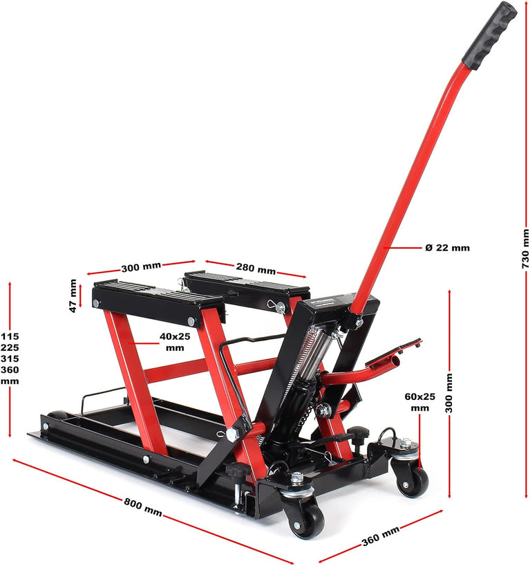 Hydraulische motorkrik 680kg