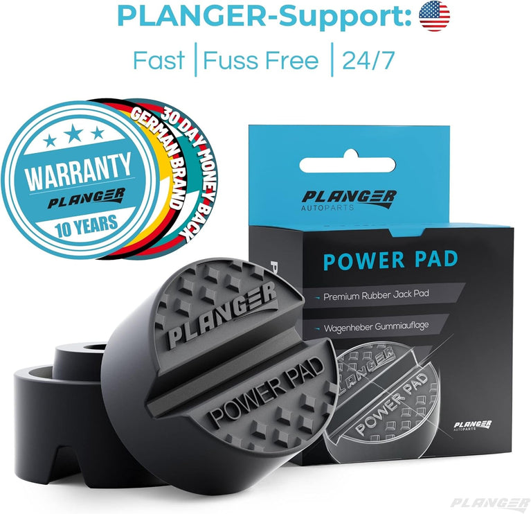 PLANGER Jack rubberen pad (ALLE MATEN) Power Pad - voor rangeerkrikken - Beschermt uw auto en SUV