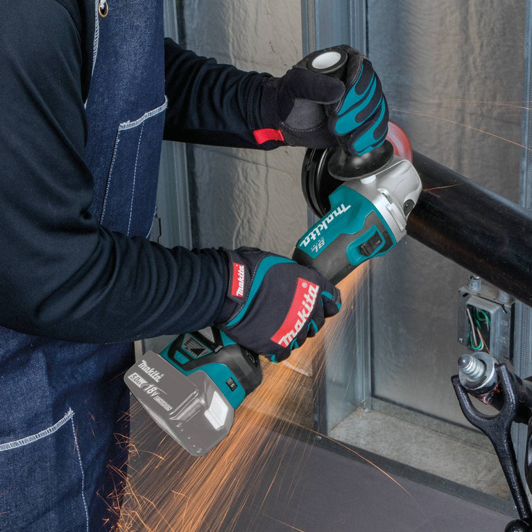 Makita DGA511Z Haakse Slijper, 18 V (Zonder Accu, Zonder Oplader), Turkoois