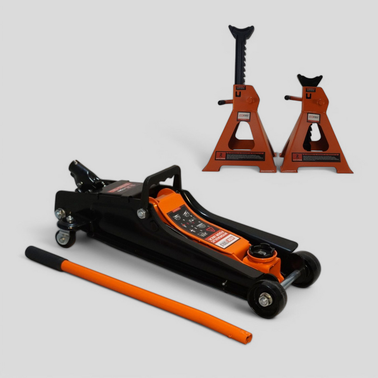 Combi-bundel! HDKTOOLS Autokrik 2500KG + Assteunen set 2000KG