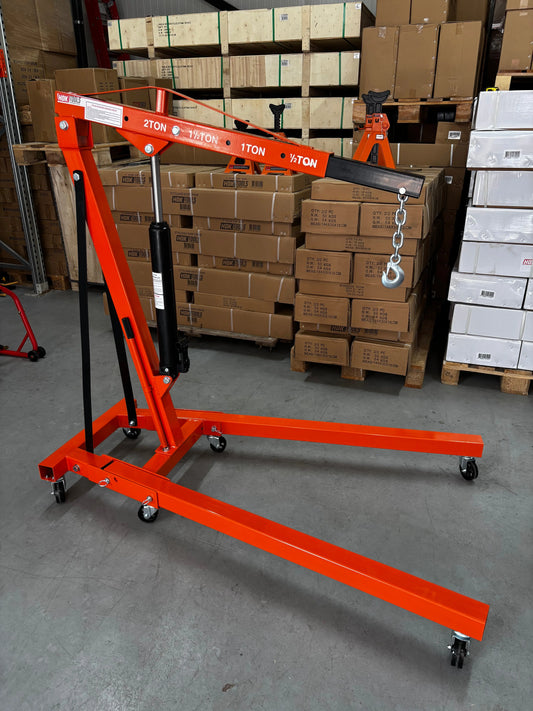 Automotor kraan 2000KG | inklapbaar | hydraulische pomp | lang onderstel HDKTOOLS