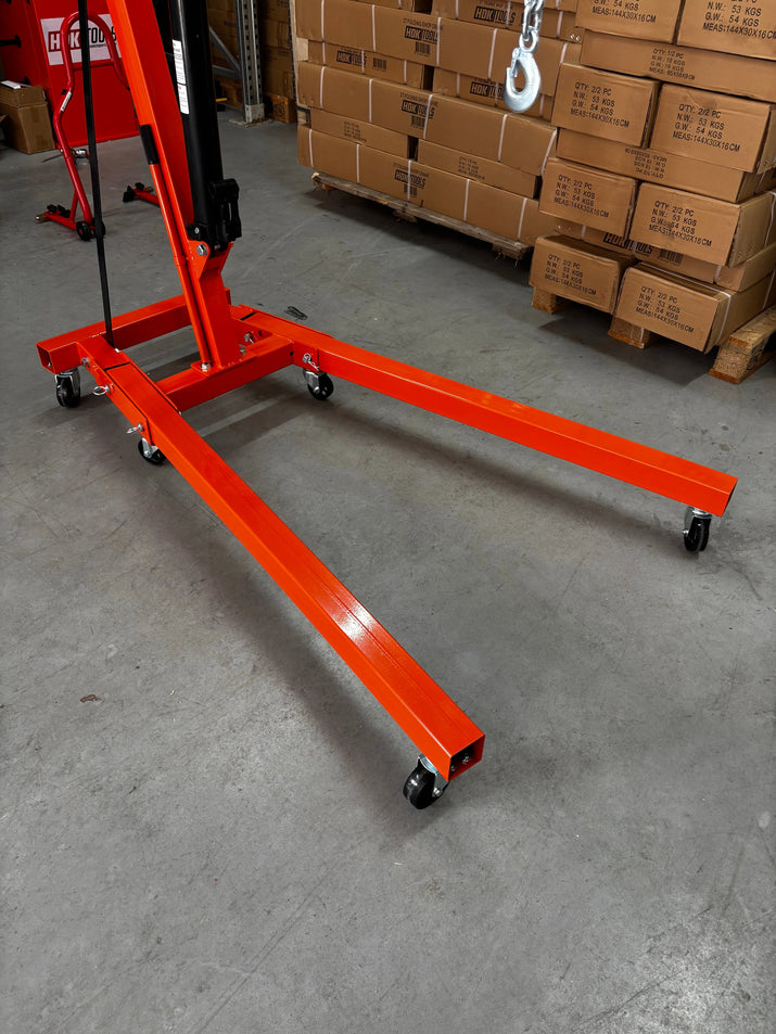 Automotor kraan 2000KG | inklapbaar | hydraulische pomp | lang onderstel HDKTOOLS