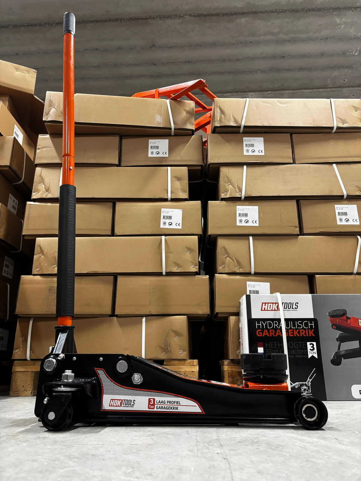 Garagekrik 3 ton extra laag | GRATIS PAD 40mm | 83mm - 505mm hoogte | dubbele plunjers | snelle hefboom