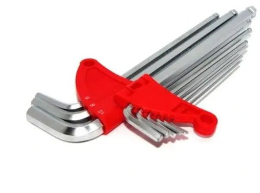 ALLBE Inbussleutelset – Kogelkop – Extra Lang – 1.5-10mm – 9 Stuks
