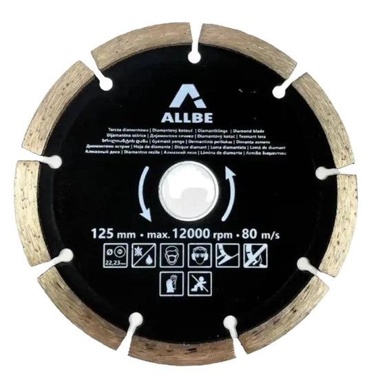 Top-Tools.nl Diamantschijf 125mm Gesegmenteerd – Beton & Straatstenen